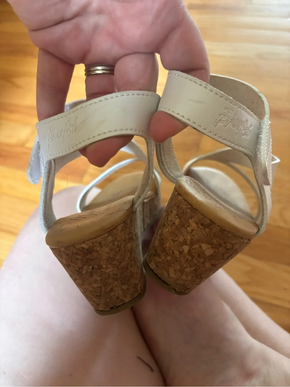 Blowfish Girls' White Strappy Ankle Sandals